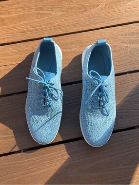 Cole Haan Light Blue Knit Sneakers